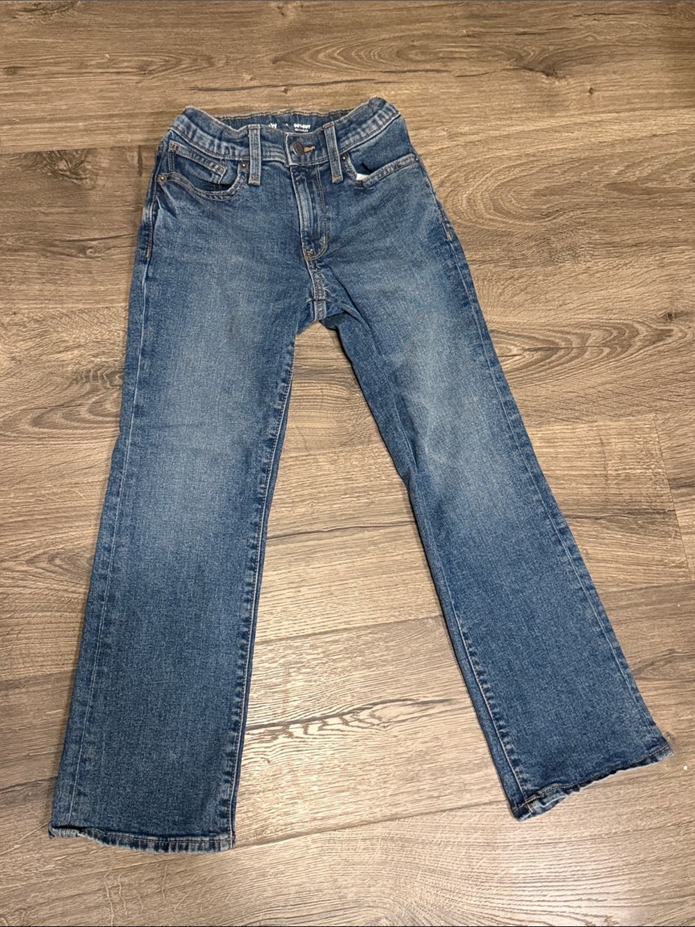 Old Navy Straight-Leg Medium Blue Denim Jeans